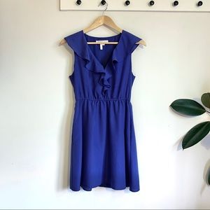 NEW BCBGeneration Fit N’ Flare Ruffle Collar Dress